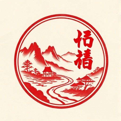 私人定制影院品牌印章 - 山河意象标识